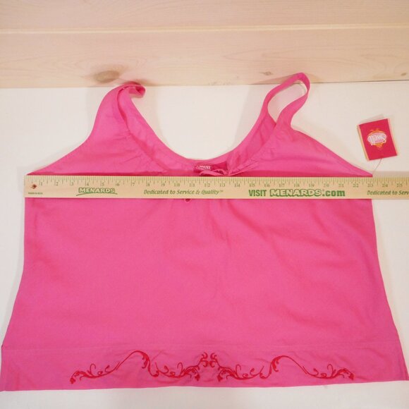 NWT Swell By Cynthia Rowley XXL Pink Babydoll Tank Top Embroidered Y2K Vintage - Picture 5 of 11